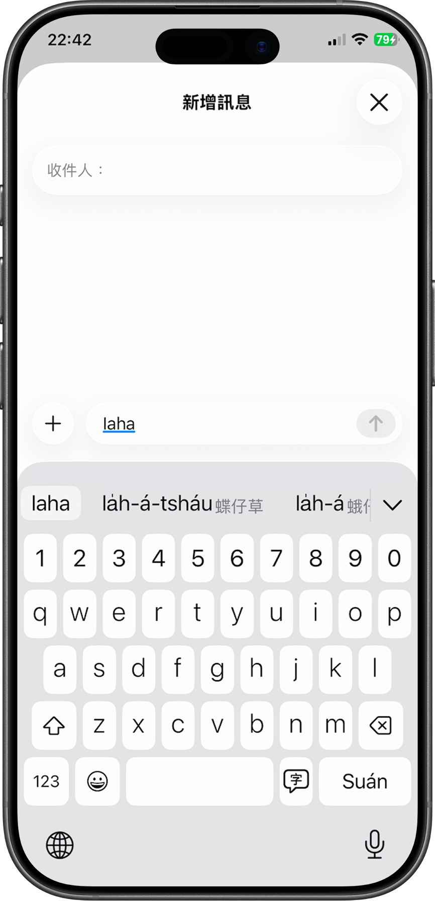 iPhone 台語齒盤外觀